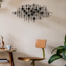 Çağdaş Hat Sanatı, Siyah Metal Sanatı, Lüks Tarzı Metal Duvar Dekoru, Orta Yüzyıl Dekoru, Dekoratif Duvar Sanatı, Modern Soyut Metal Duvar Sanatı